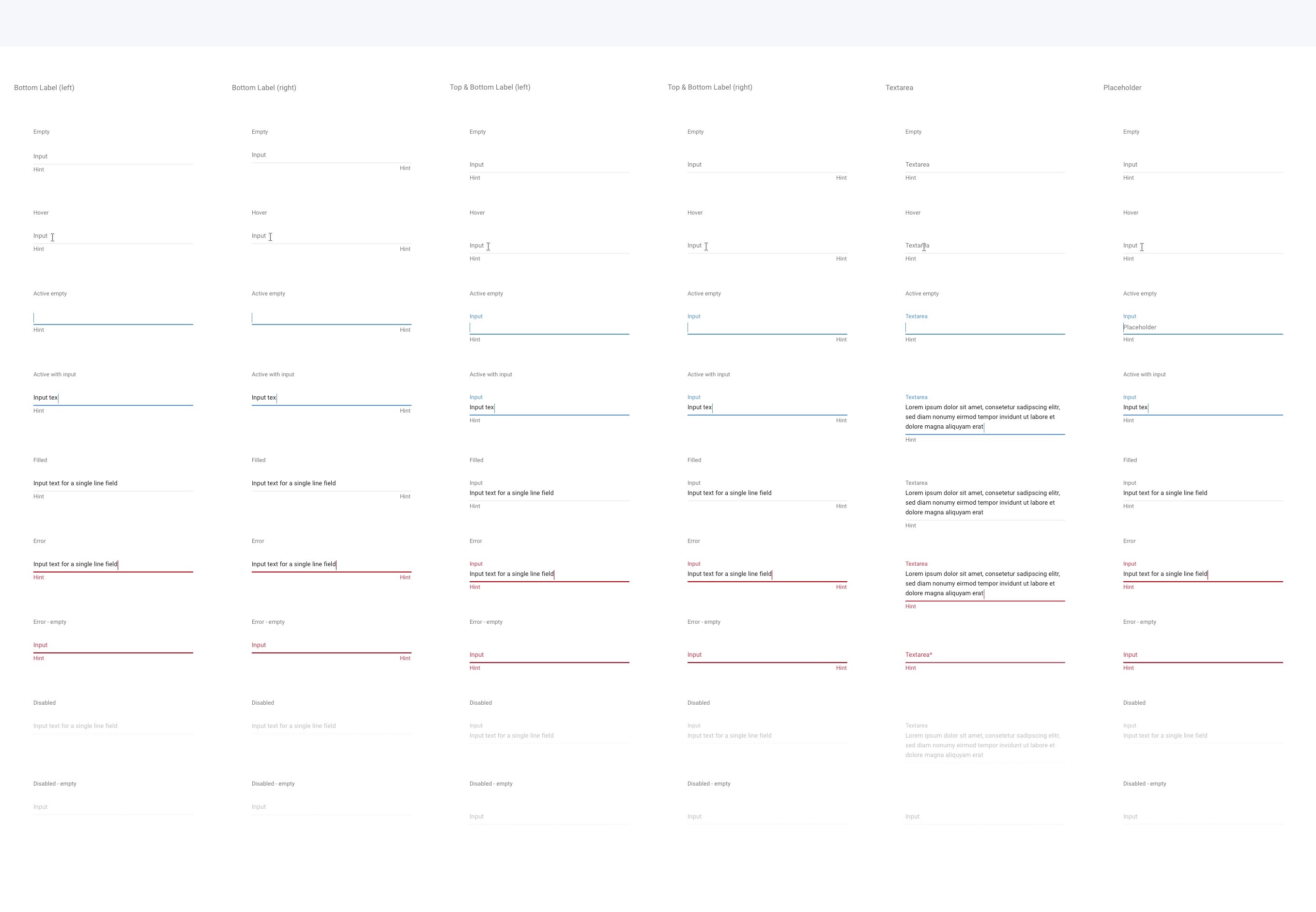 Input Fields of ExB's UI Toolkit